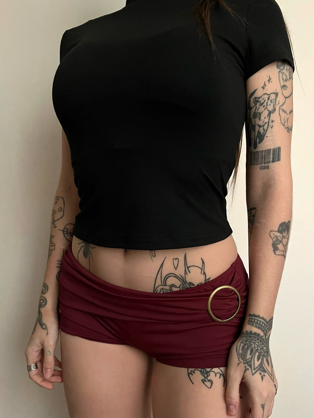 MICRO SHORT BORDÓ