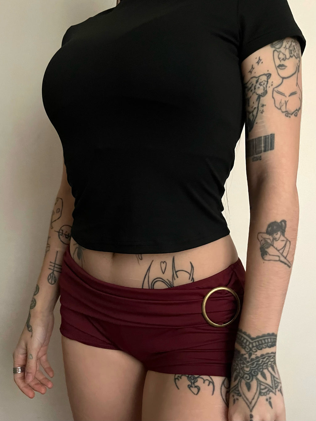 MICRO SHORT BORDÓ