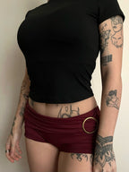 MICRO SHORT BORDÓ