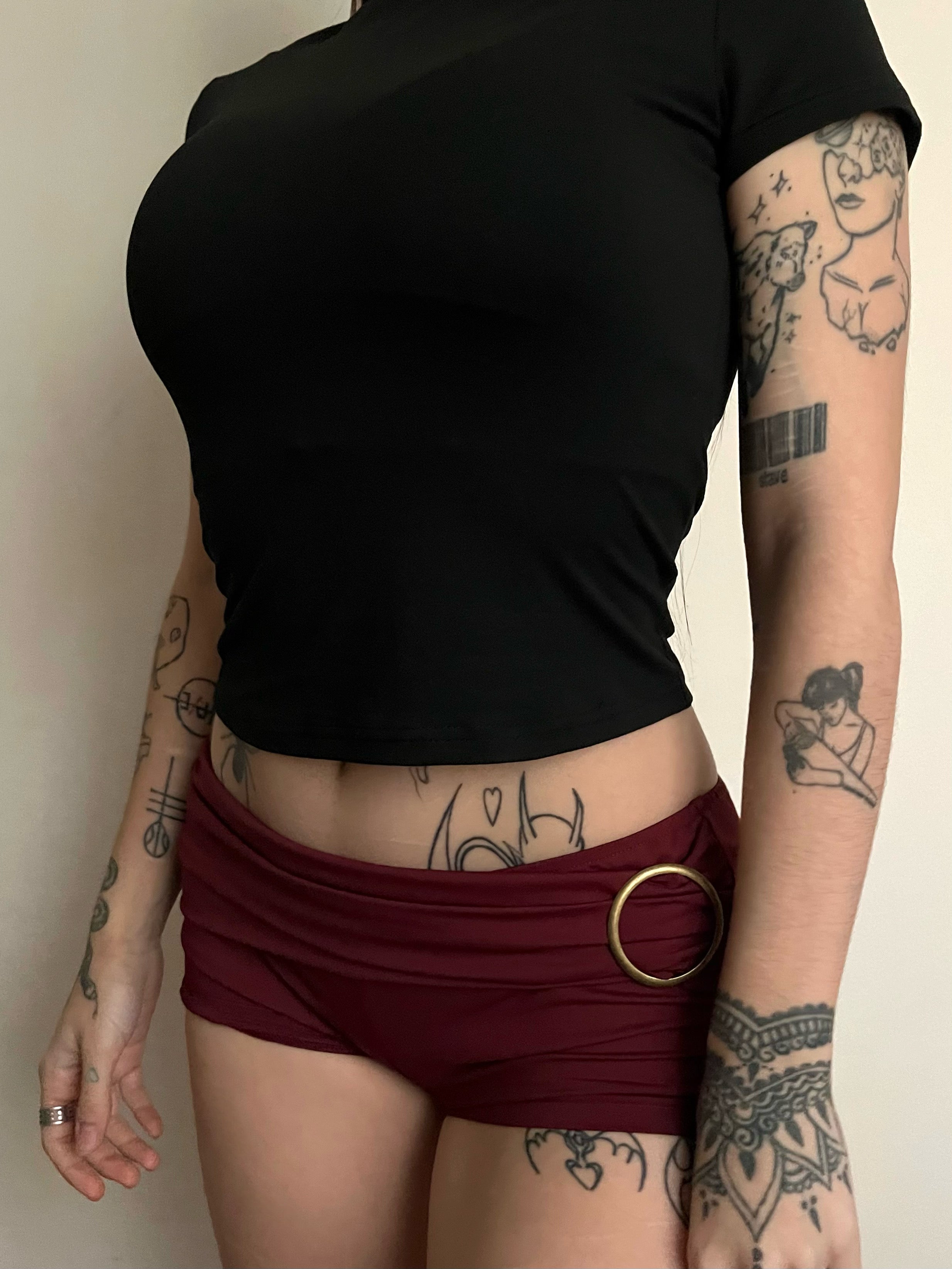 MICRO SHORT BORDÓ