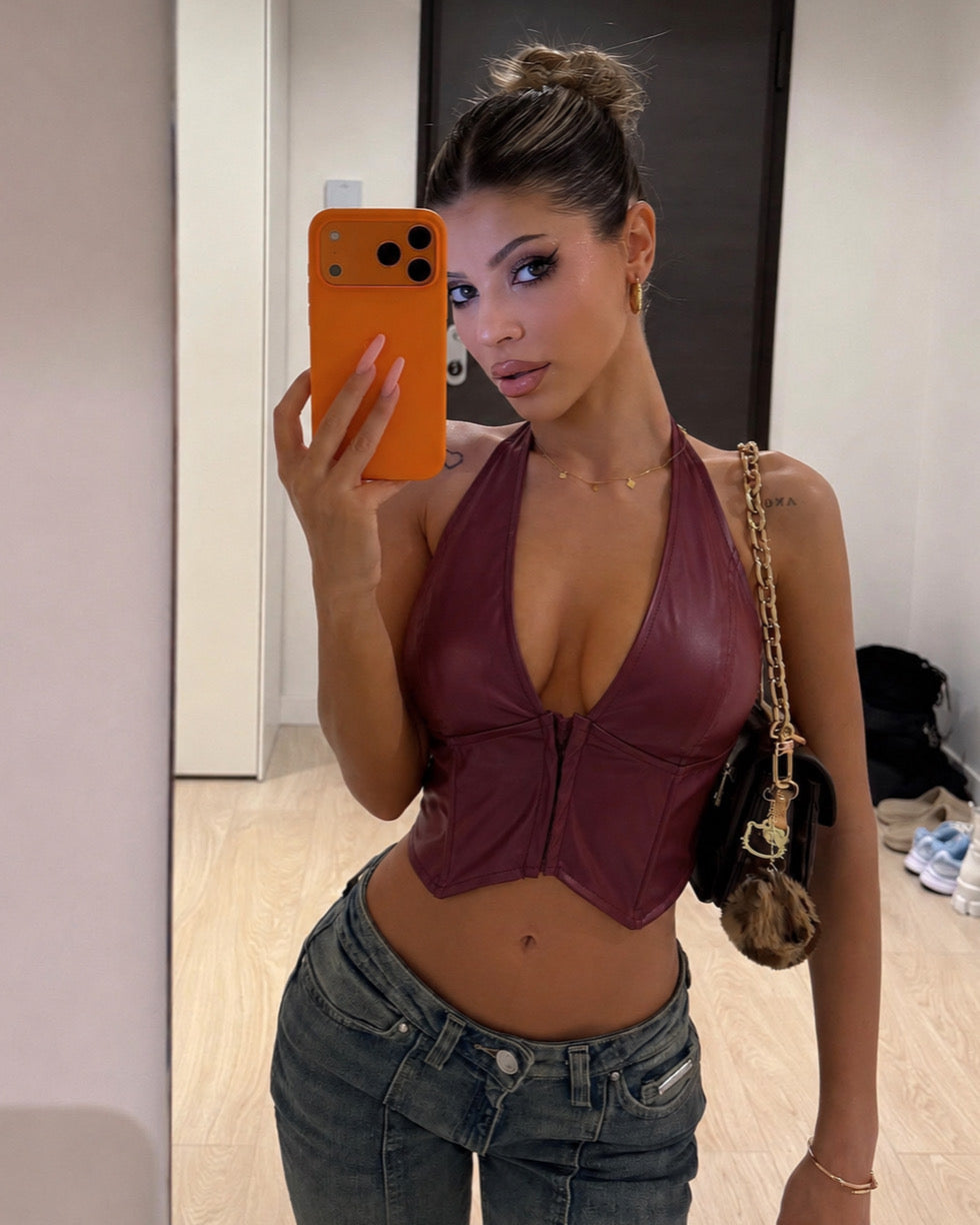TOP CUERINA PUSH UP