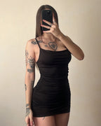 VESTIDO DRAPEADO NEGRO