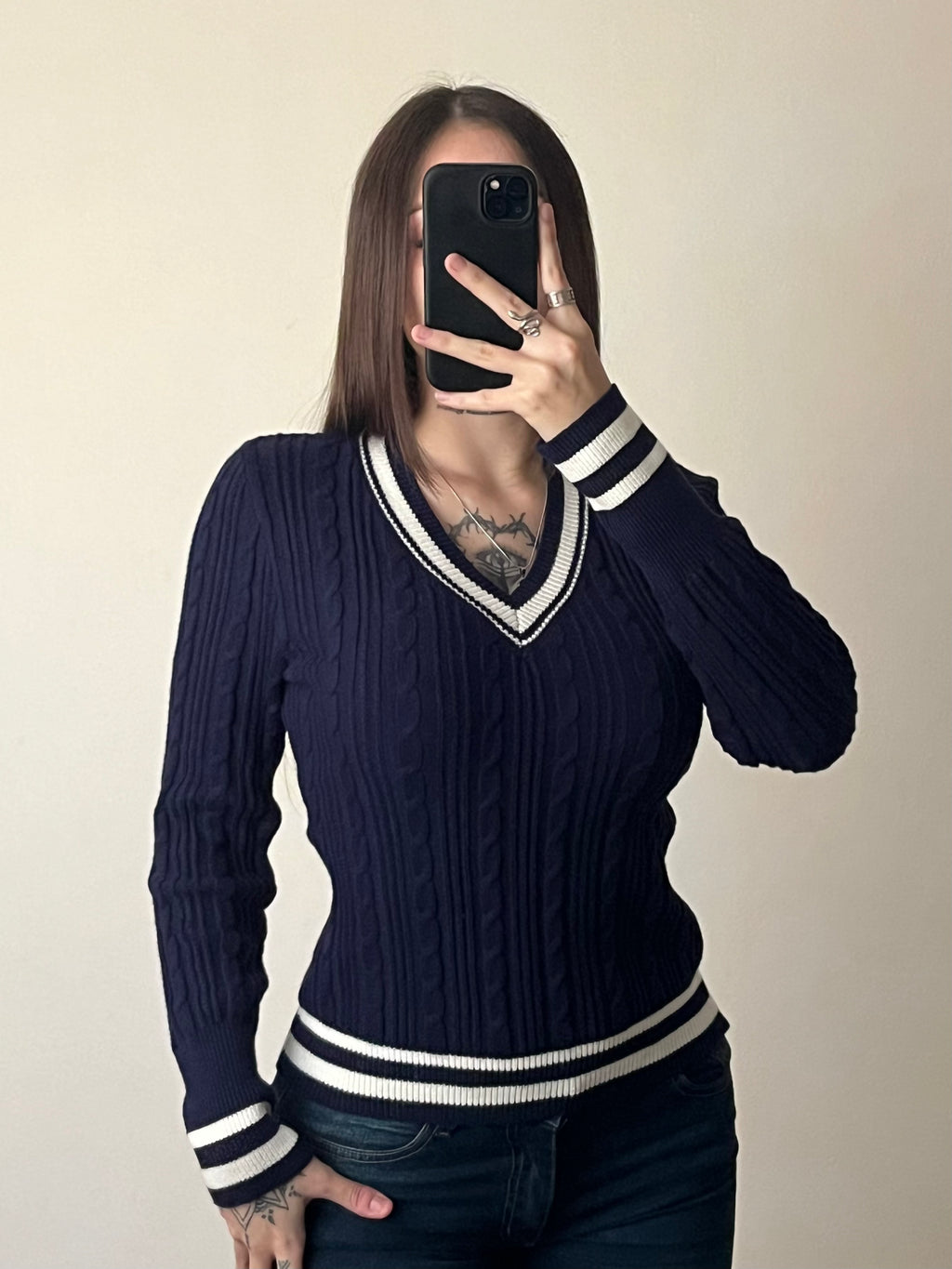 BUZO TEJIDO AZUL