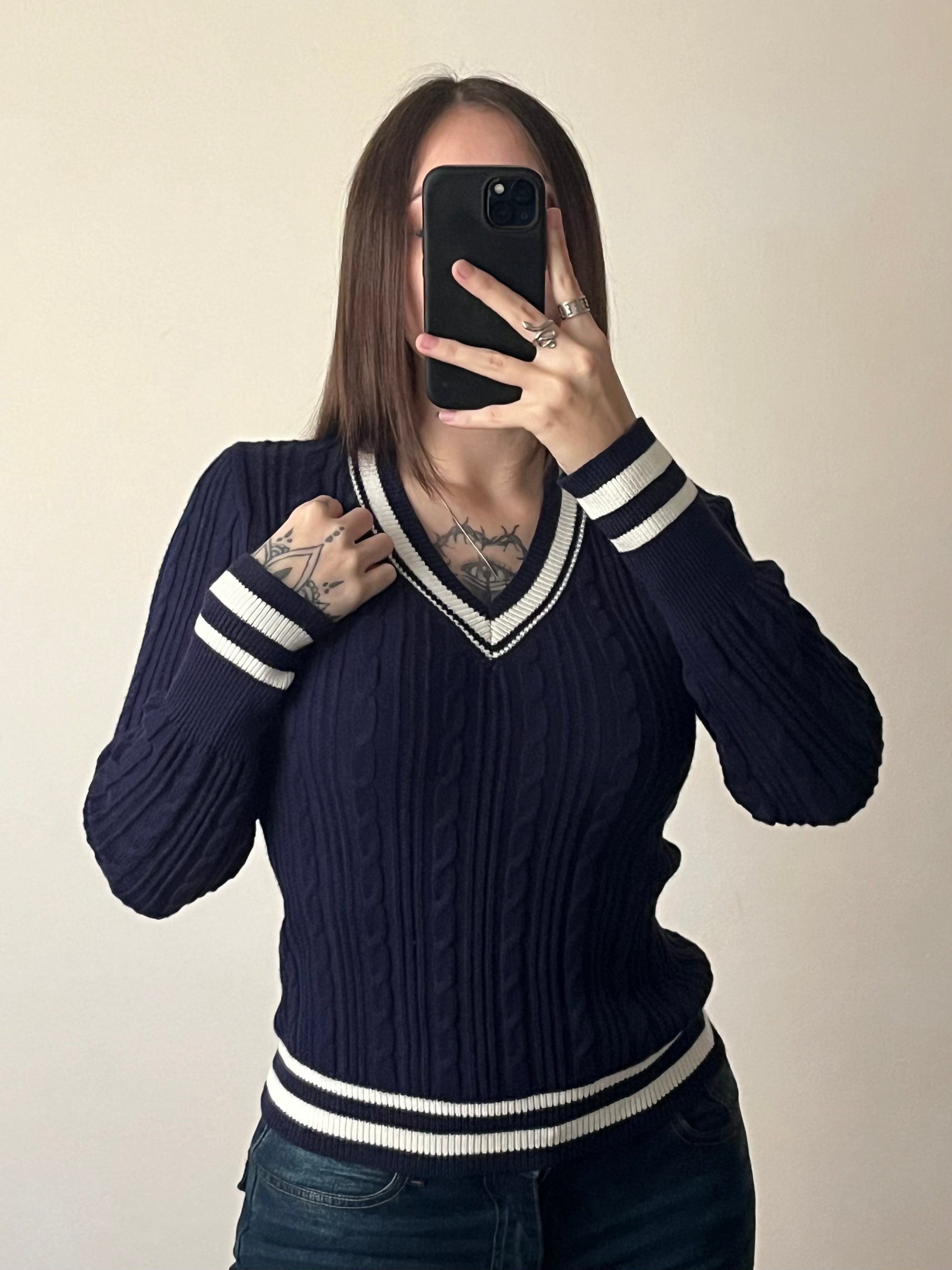 BUZO TEJIDO AZUL