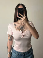 BLUSA ROSA CON PUNTILLA