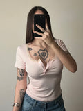 BLUSA ROSA CON PUNTILLA