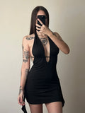 VESTIDO CON TIRAS LATERALES